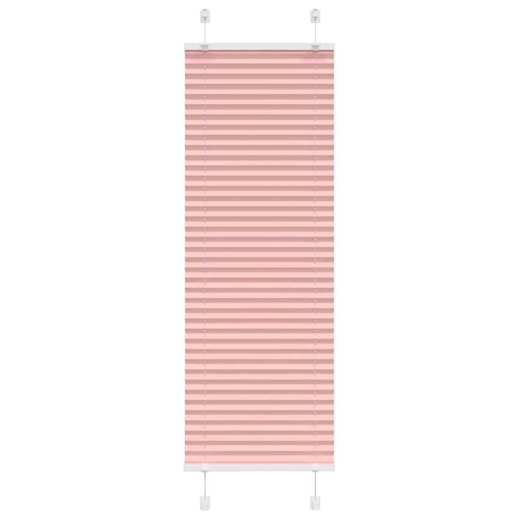 vidaXL Plisserad persienn rosa 40x100cm tyg bredd 39,4cm polyester