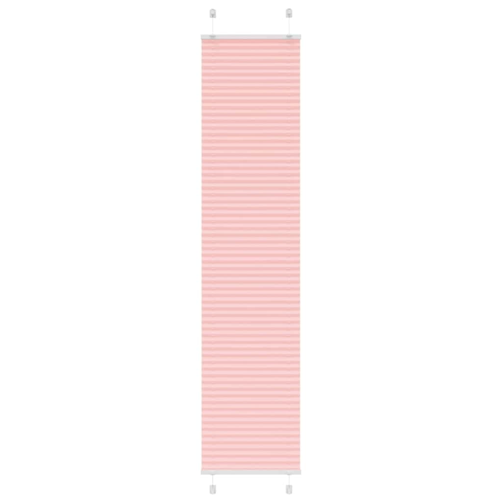 vidaXL Plisserad persienn rosa 45x200cm tyg bredd 44,4cm polyester