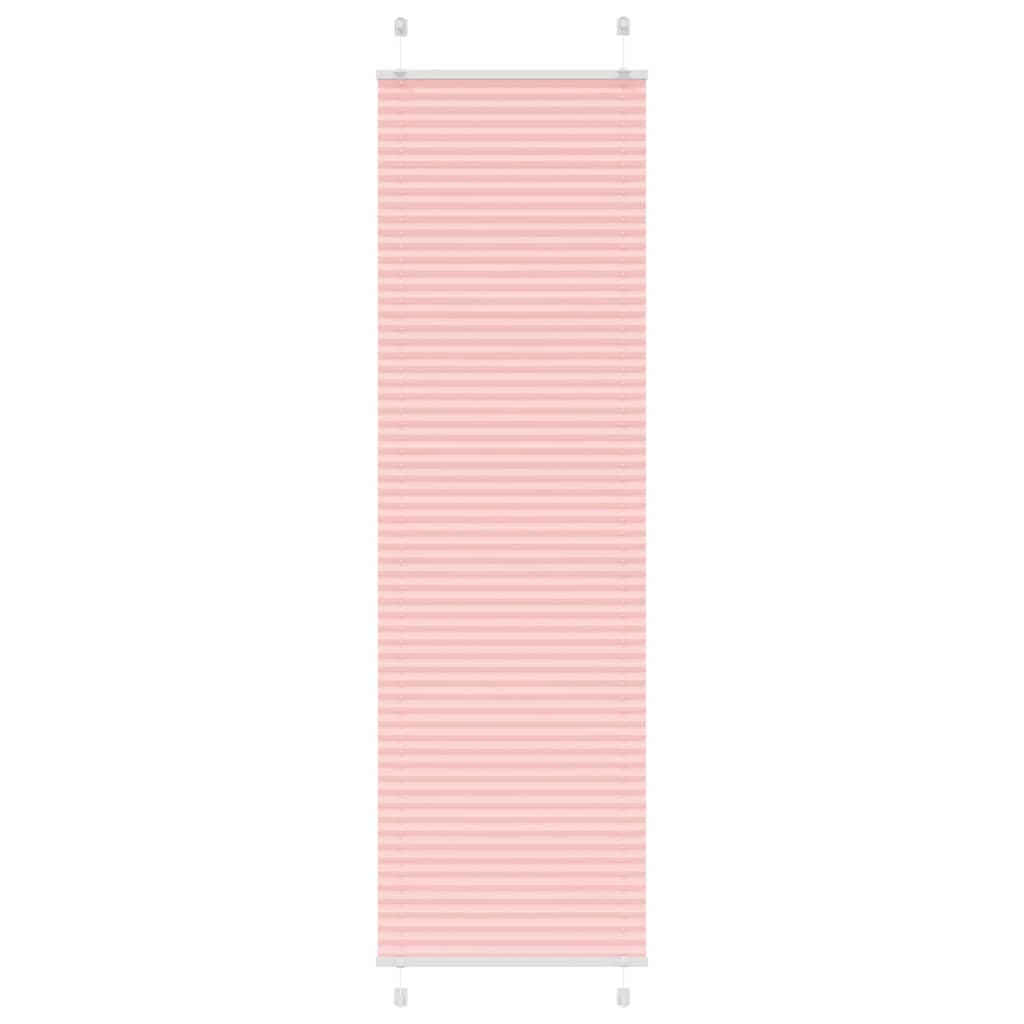 vidaXL Plisserad persienn rosa 55x200cm tyg bredd 54,4cm polyester