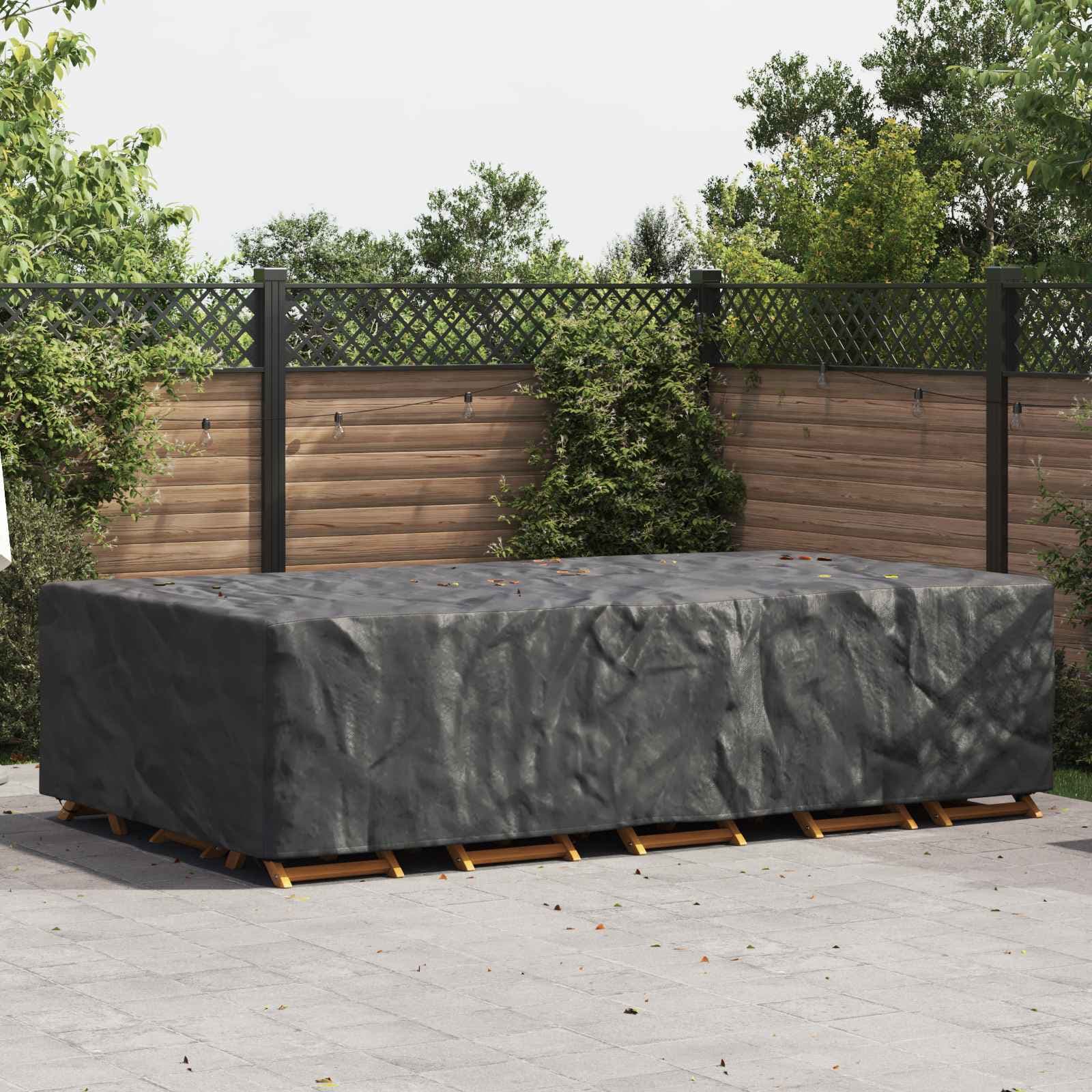 vidaXL Möbelöverdrag Enfärgad Svart 315 x 180 x 74 cm 210D