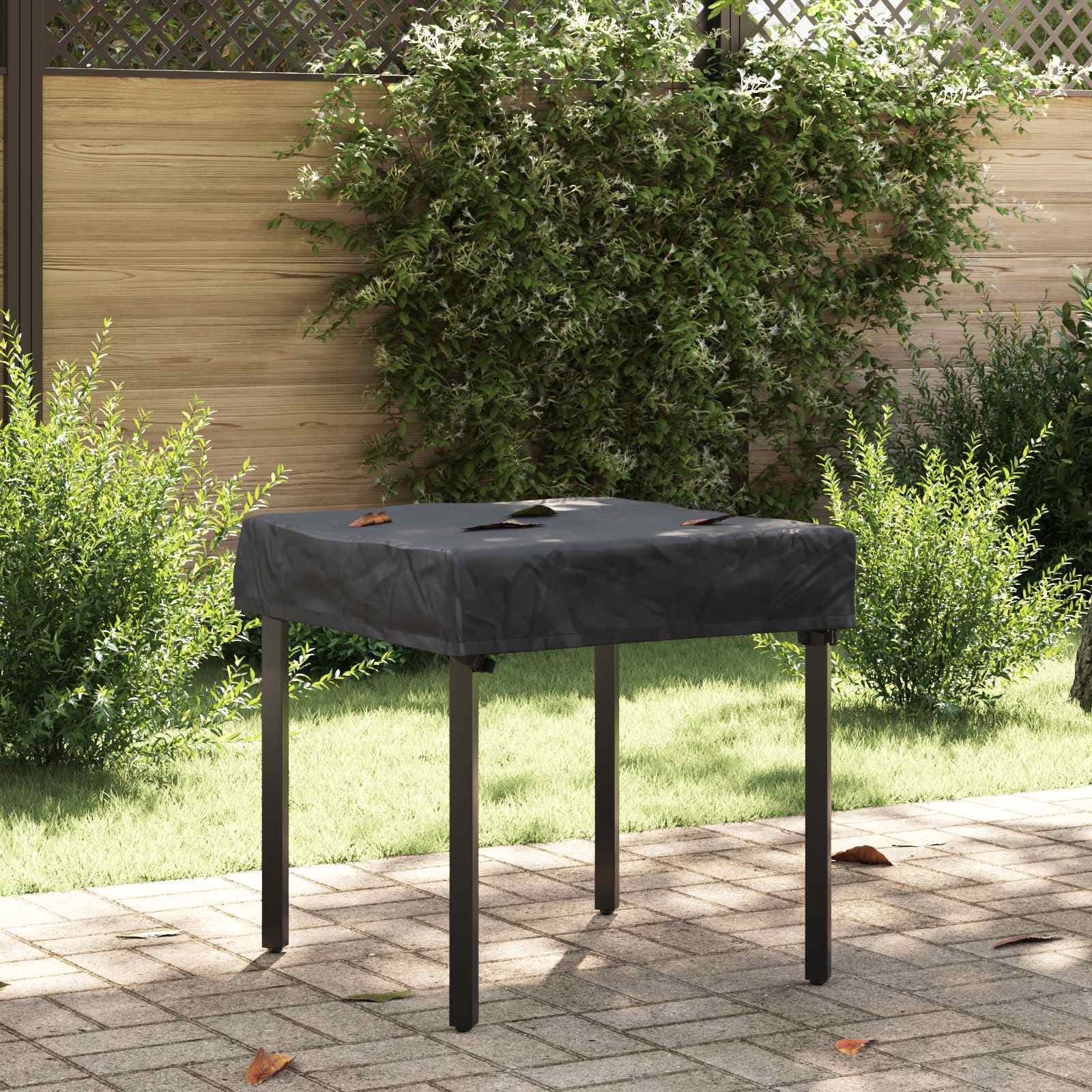 vidaXL Bordskydd 62 x 62 x 15 cm Fyrkantig Vattentålig Svart