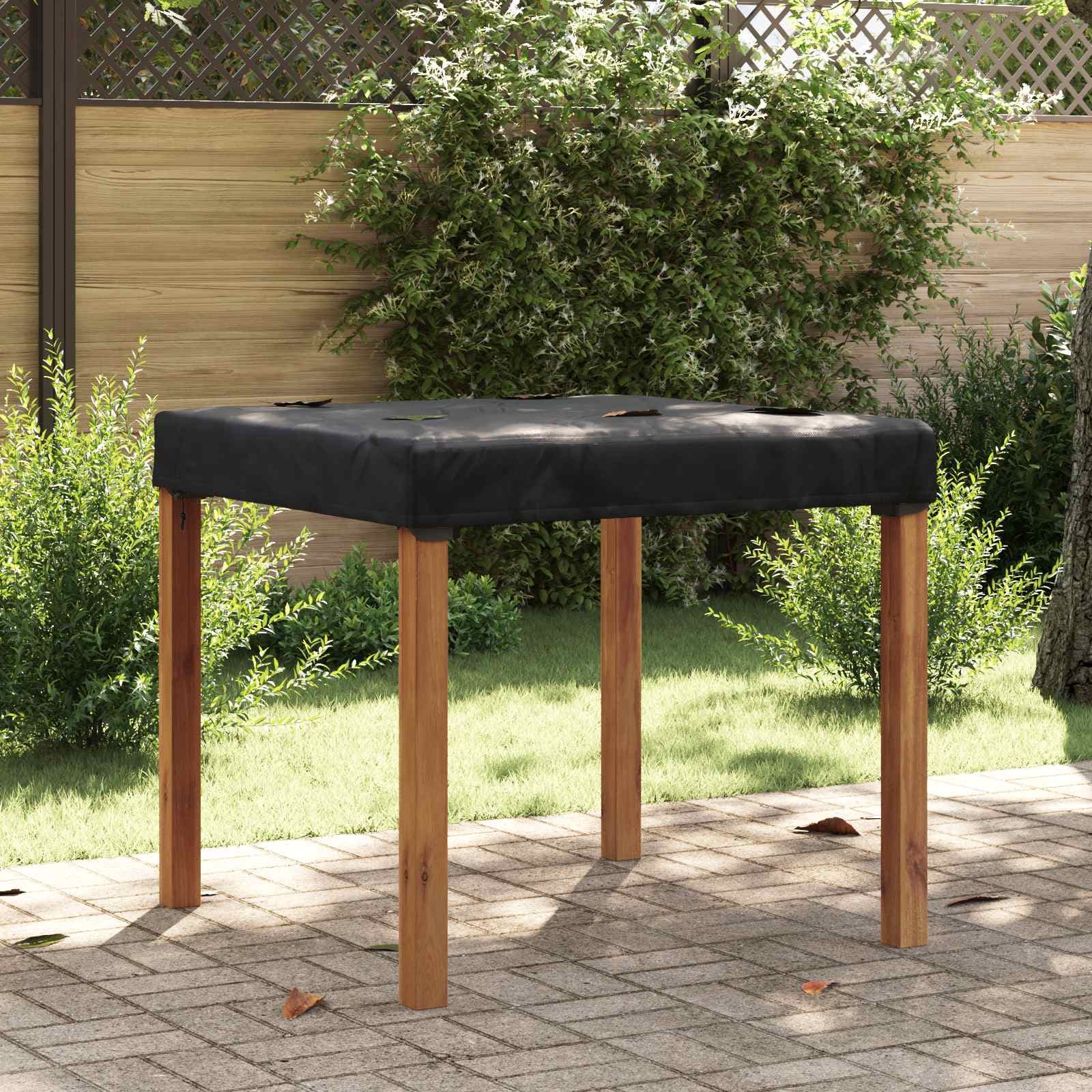 vidaXL Bordskydd 112 x 112 x 15 cm Fyrkantig Vattentålig Svart