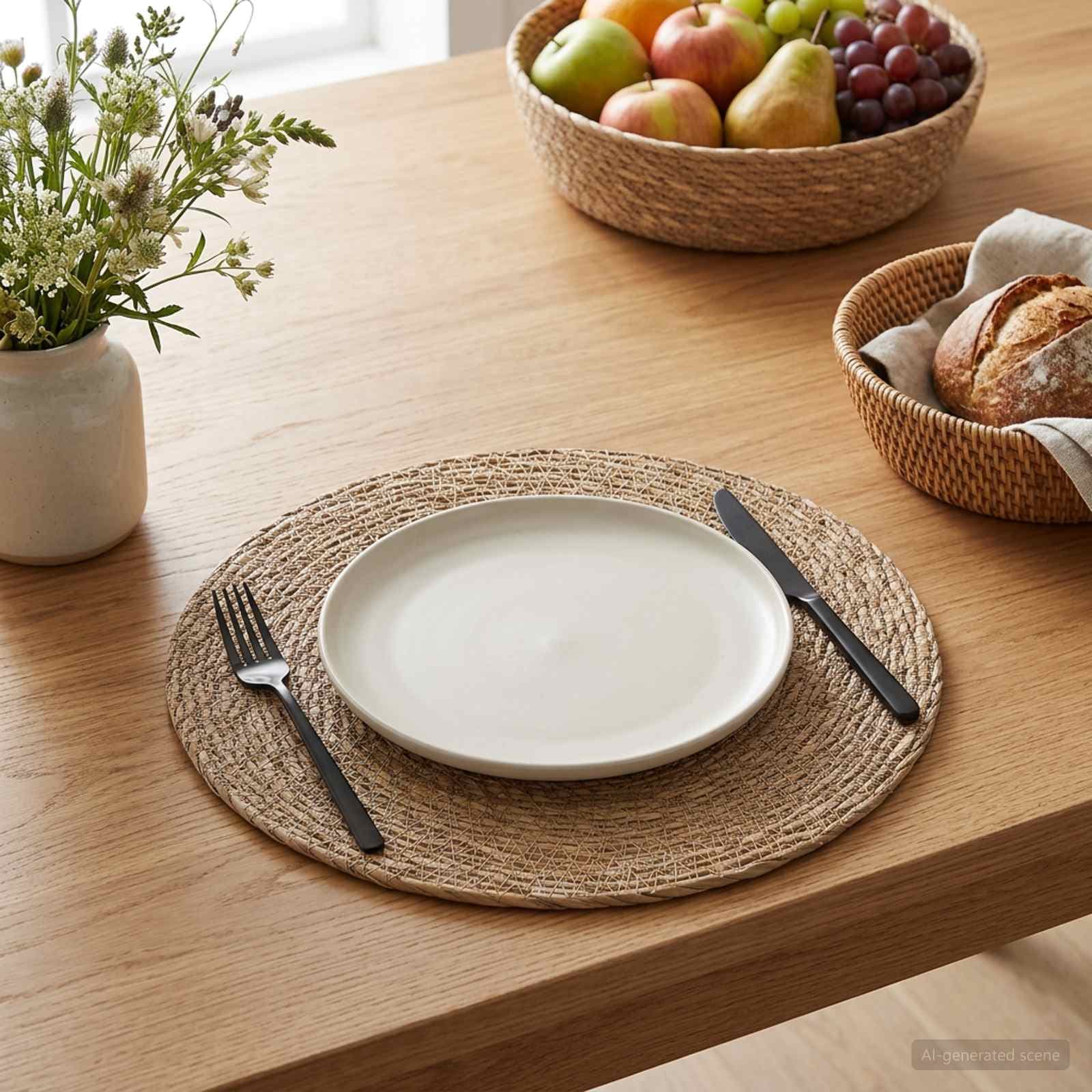 vidaXL Sjöhavsnätställen 4 st Naturlig 100% Sjögräs