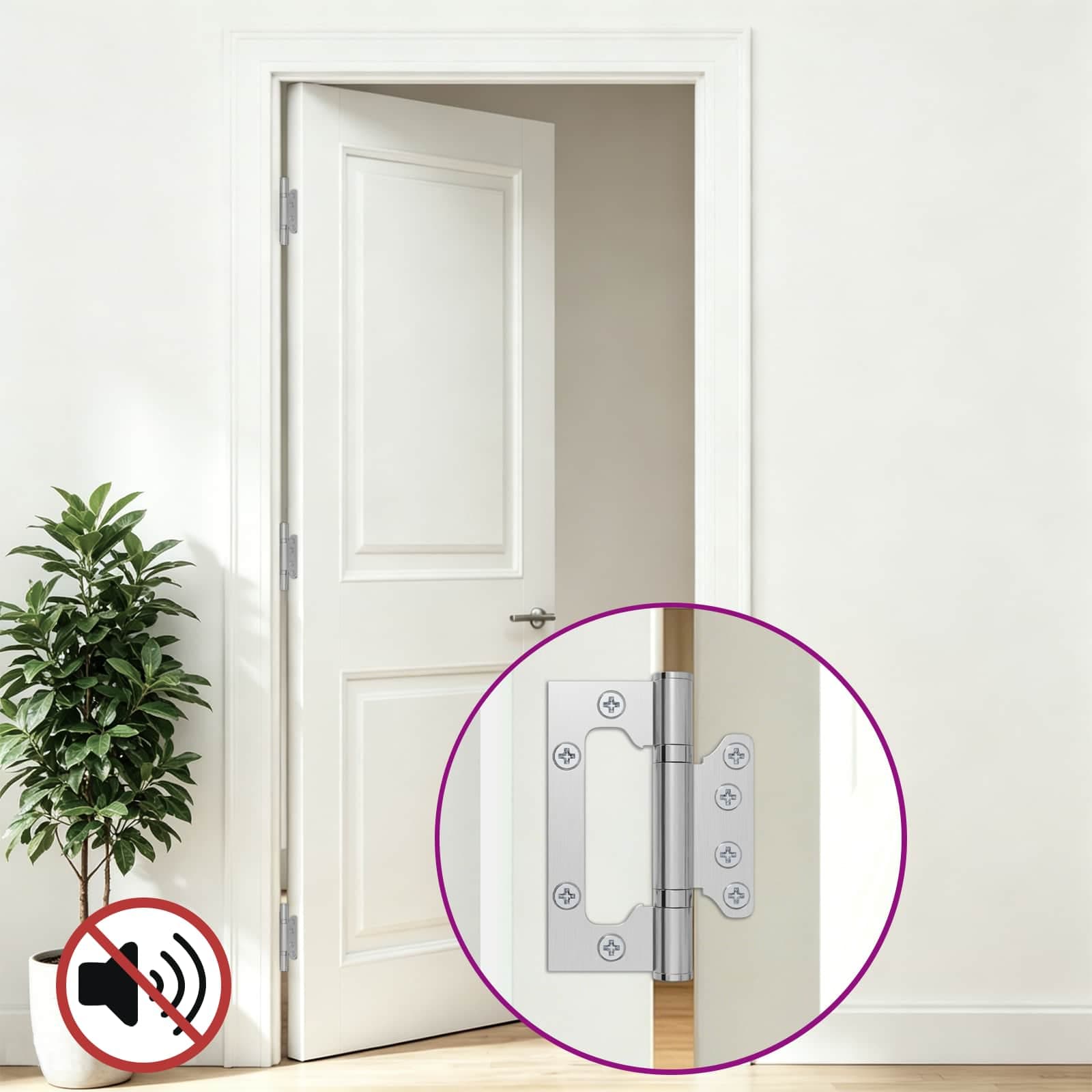 vidaXL Gångjärn 4 st 100 x 75 x 13 mm Silver Stål