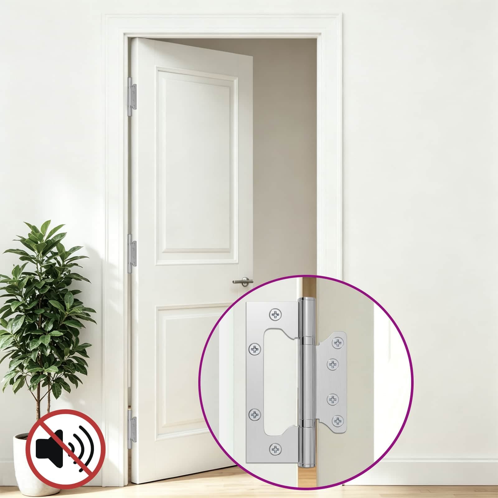 vidaXL Gångjärn 4 st 125 x 78 x 13 mm Silver Stål